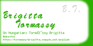 brigitta tormassy business card